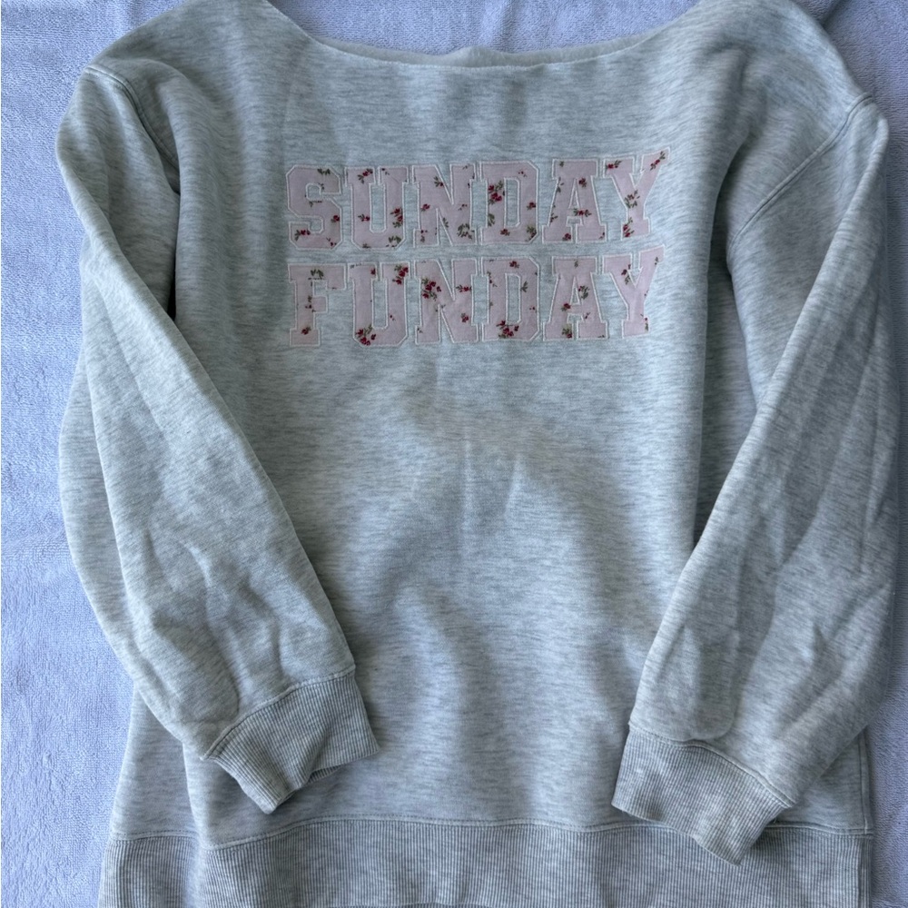 Gray 'Sunday Funday' Sweatshirt